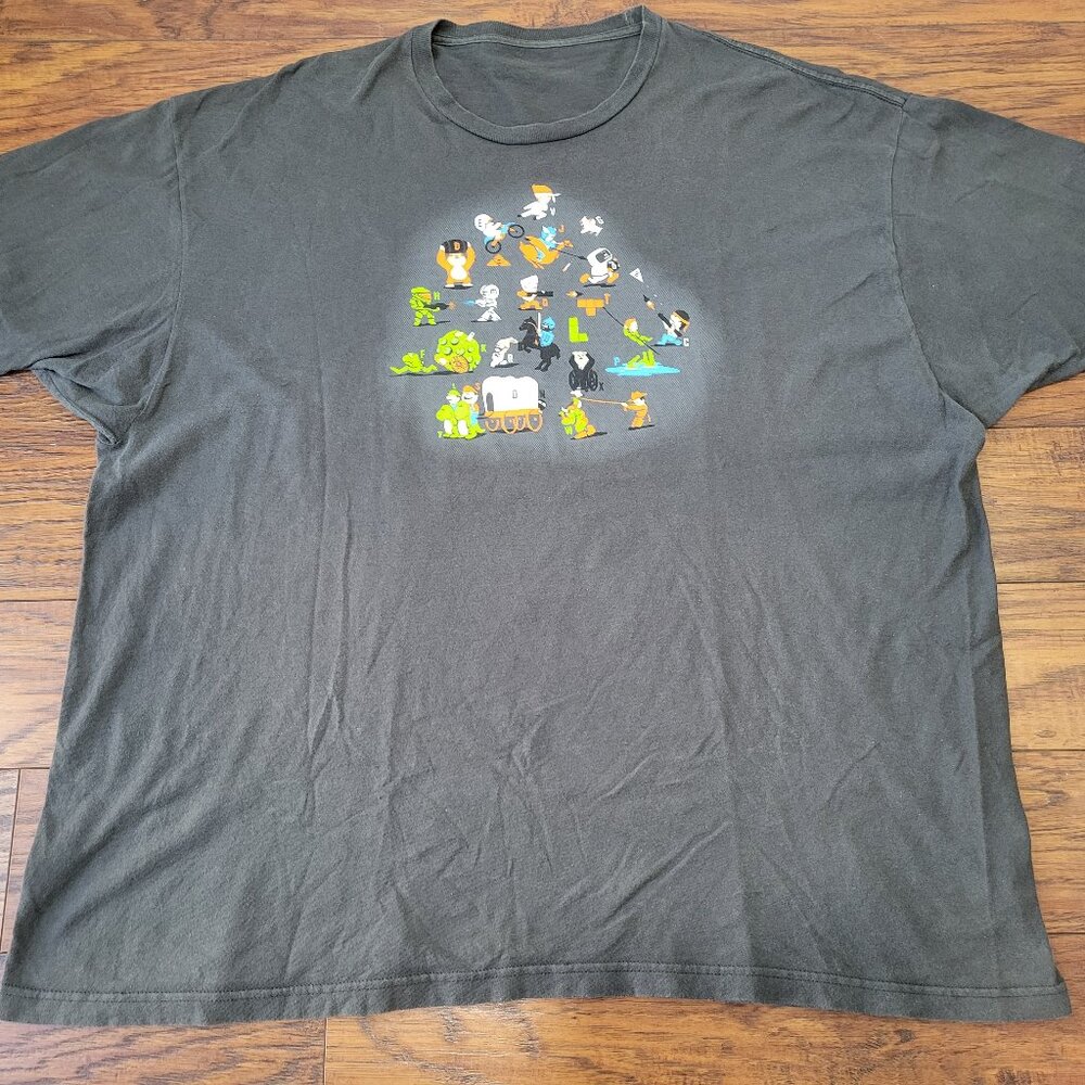 Lootcrate The ABC's of Video Games Gray T-Shirt sz XXXL 3X Atari Nintendo Nerd
